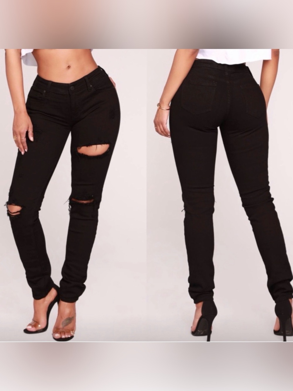 Fashion Nova Maxwell Distressed Skinny Jeans - Size 9